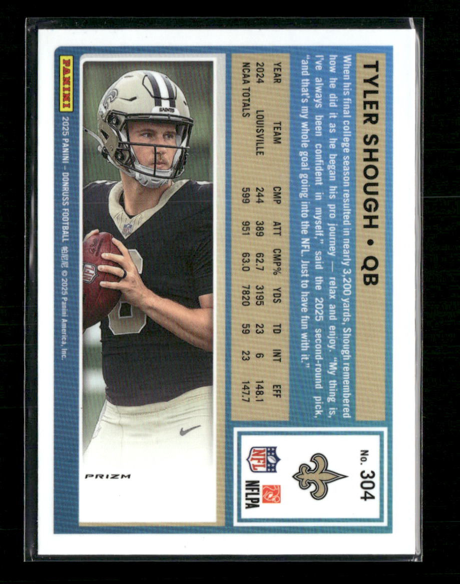 2025 Donruss Optic Rated Rookies Preview Blue Scope Tyler Shough #304