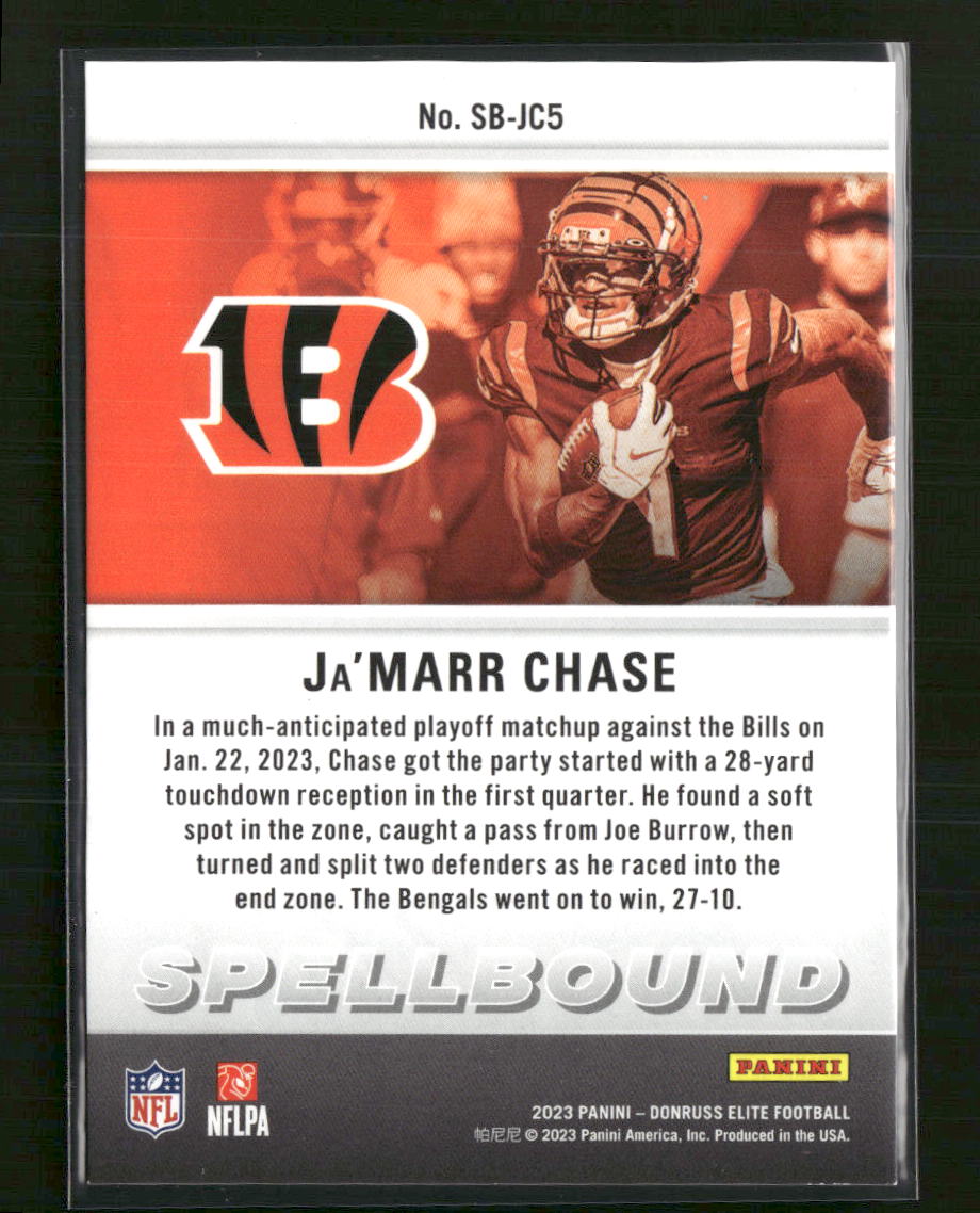 2023 Donruss Elite Spellbound Purple Ja'Marr Chase #/10 #SB-JC1