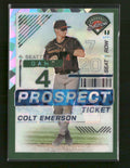 2024 Panini Prospect Edition Green Ice Holo Colt Emerson #/99 #124