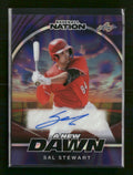 2025 Leaf Baseball Nation A New Dawn Auto Lava Purple #/8 Sal Stewart #NA-SS1